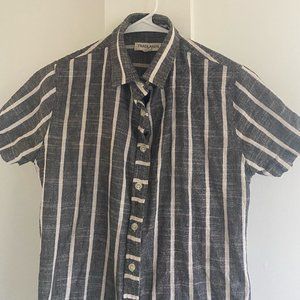 Tradlands Striped Button Up Top XS